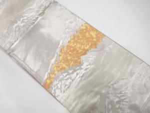 山並模様織り出し　袋帯